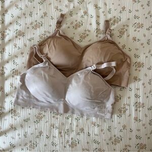 Nursing seamless bra duo